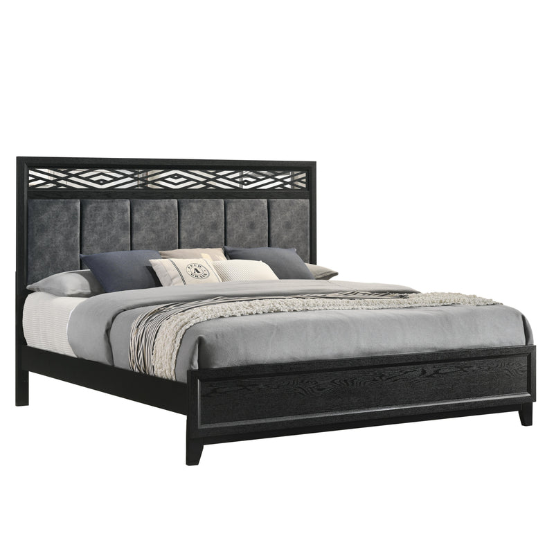 OBSIDIAN Eastern King-California King EK/WK HEADBOARD, FOOTBOARD & SLATS-BLACK - Sims Furniture