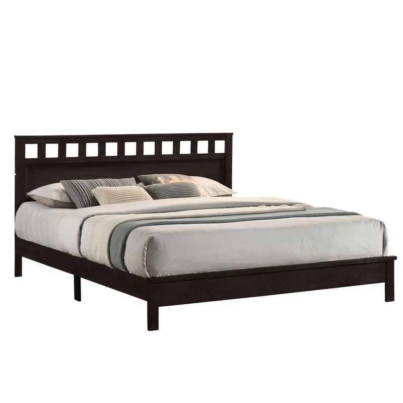 PISCES 6/6 EK PANEL BED-HB/FB/RAILS-MERLOT