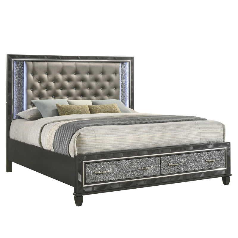 RADIANCE Eastern King-California King K FOOTBOARD & SLATS-BLACK PEARL
