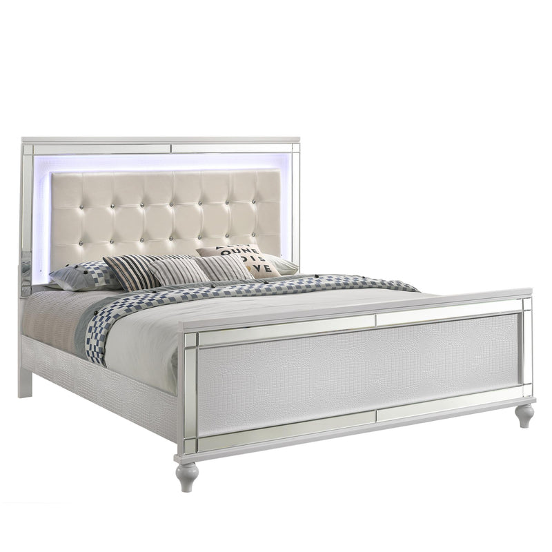 VALENTINO Eastern King-California King K FOOTBOARD & SLATS-WHITE - Sims Furniture