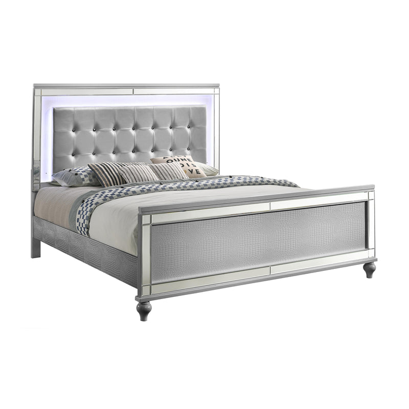 VALENTINO Eastern King-California King K FOOTBOARD & SLATS-SILVER - Sims Furniture