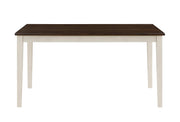 HUDSON 60" RECTANGLE DINING TABLE & 4 CHAIR S-BROWN/CREME - Sims Furniture