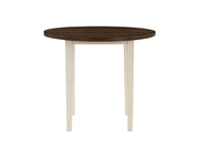 HUDSON 42" ROUND COUNTER TABLE & 4 CHAIR SET-BROWN/CREME - Sims Furniture