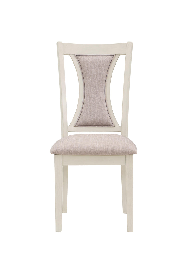 HUDSON 60" RECTANGLE DINING TABLE & 4 CHAIR S-BROWN/CREME - Sims Furniture