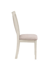 HUDSON 60" RECTANGLE DINING TABLE & 4 CHAIR S-BROWN/CREME - Sims Furniture