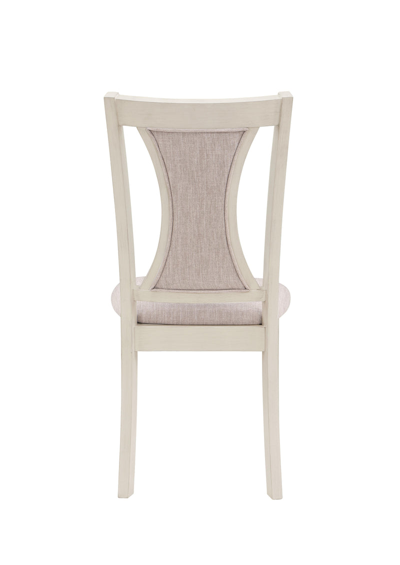 HUDSON 60" RECTANGLE DINING TABLE & 4 CHAIR S-BROWN/CREME - Sims Furniture