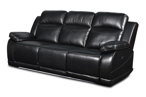 VEGA DUAL RECLINER SOFA - PREMIER BLACK - Sims Furniture