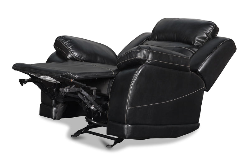 VEGA GLIDER RECLINER W/PWR FR- PREMIER BLACK - Sims Furniture