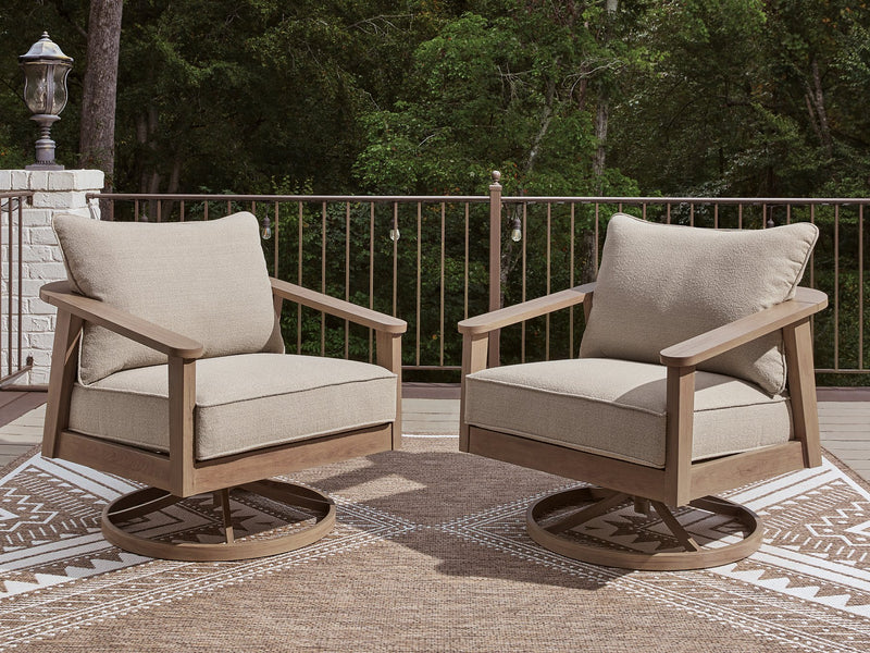 Harmony Headlands Outdoor Swivel Lounge with Cushion - Sims Furniture