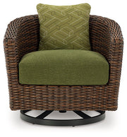 Horizon Hall Outdoor Swivel Lounge Chair with Cushion - Sims Furniture