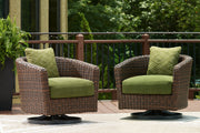 Horizon Hall Outdoor Swivel Lounge Chair with Cushion - Sims Furniture