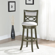 Manchester 29" Bar Stool W/Fabric Cushions-Gray