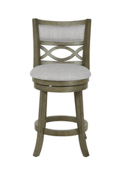Manchester 24" Counter Stool W/Fabric Cushions-Gray
