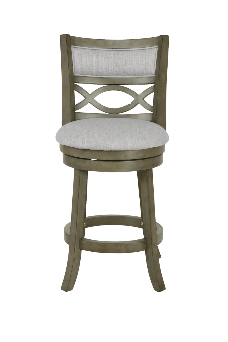 Manchester 24" Counter Stool W/Fabric Cushions-Gray