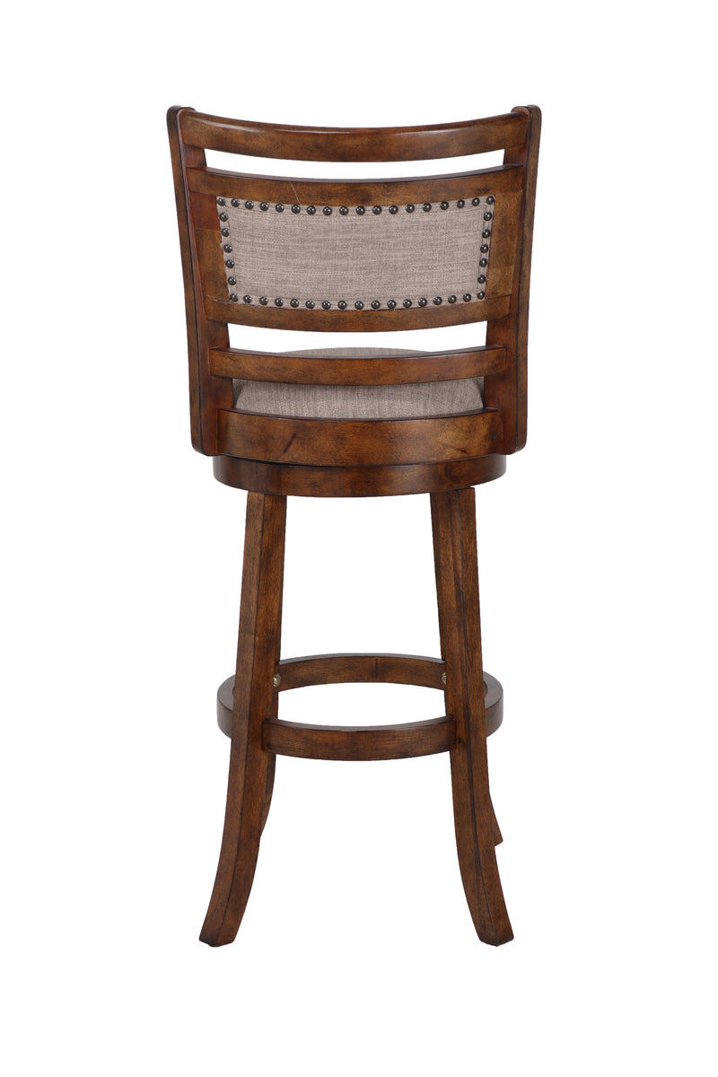 Aberdeen 29" Bar Stool W/Fabric Cushions-Brown