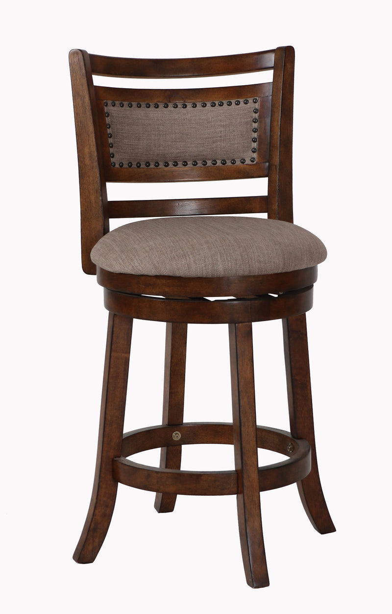 Aberdeen 24" Counter Stool W/Fabric Cushions-Brown
