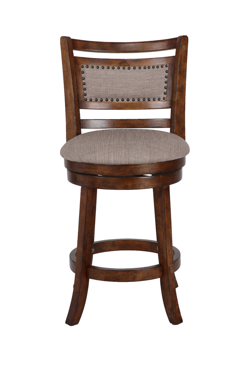 Aberdeen 24" Counter Stool W/Fabric Cushions-Brown