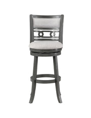Gia 29" Swivel Barstool-Gray W/Gray Fabric Seat