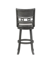Gia 29" Swivel Barstool-Gray W/Gray Fabric Seat