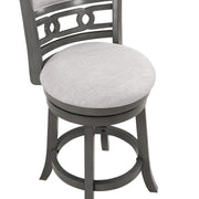 Gia 24" Swivel Counter Stool-Gray W/Gray Fabric Seat