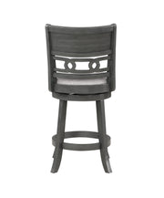 Gia 24" Swivel Counter Stool-Gray W/Gray Fabric Seat
