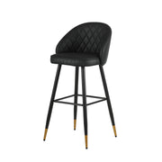 Oliver Black Vegan Leather Bar Chair (2 Per Carton)
