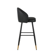 Oliver Black Vegan Leather Bar Chair (2 Per Carton)