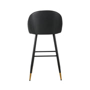 Oliver Black Vegan Leather Bar Chair (2 Per Carton)