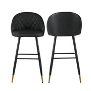 Oliver Black Vegan Leather Bar Chair (2 Per Carton)