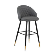 Oliver Gray Vegan Leather Bar Chair (2 Per Carton)