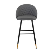 Oliver Gray Vegan Leather Bar Chair (2 Per Carton)