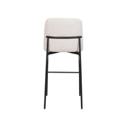 Erik Bar Chair W/ Black Metal Frame- Beige (2 Per Carton)