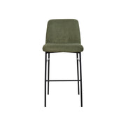 Erik Bar Chair W/ Black Metal Frame- Green (2 Per Carton)