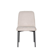 Erik Side Chair W/ Black Metal Frame -Beige (2 Per Carton)