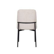 Erik Side Chair W/ Black Metal Frame -Beige (2 Per Carton)