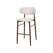 Royce Bar Chair W/Walnut Metal Frame- Beige (2 Per Carton)