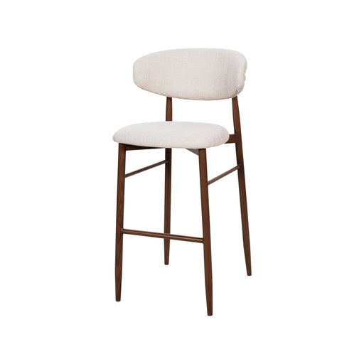 Royce Bar Chair W/Walnut Metal Frame- Beige (2 Per Carton)