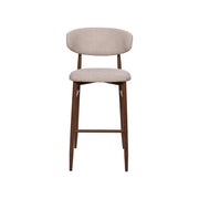 Royce Bar Chair W/ Walnut Metal Frame- Toast (2 Per Carton)