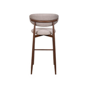 Royce Bar Chair W/ Walnut Metal Frame- Toast (2 Per Carton)
