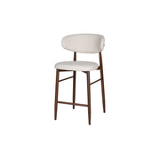 Royce Counter Chair W/Walnut Metal Frame-Beige (2 Per Carton)