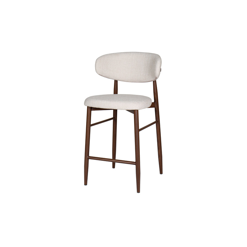Royce Counter Chair W/Walnut Metal Frame-Beige (2 Per Carton)