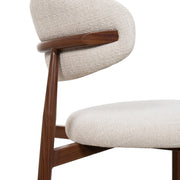Royce Side Chair W/ Walnut Metal Frame -Beige (2 Per Carton)