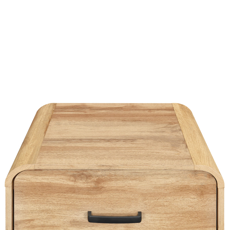 Rowan One Drawer End Table/Bedside Table-Natural