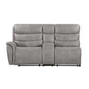 Kamari Laf Console Loveseat W/Dual Recliner-Gray