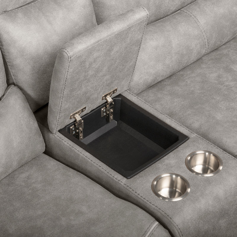 Kamari Laf Console Loveseat W/Dual Recliner-Gray