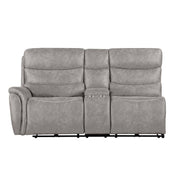 Kamari Laf Console Loveseat W/Dual Pwr Hr & Fr-Gray