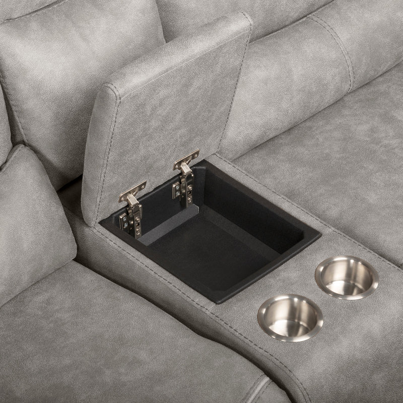 Kamari Laf Console Loveseat W/Dual Pwr Hr & Fr-Gray