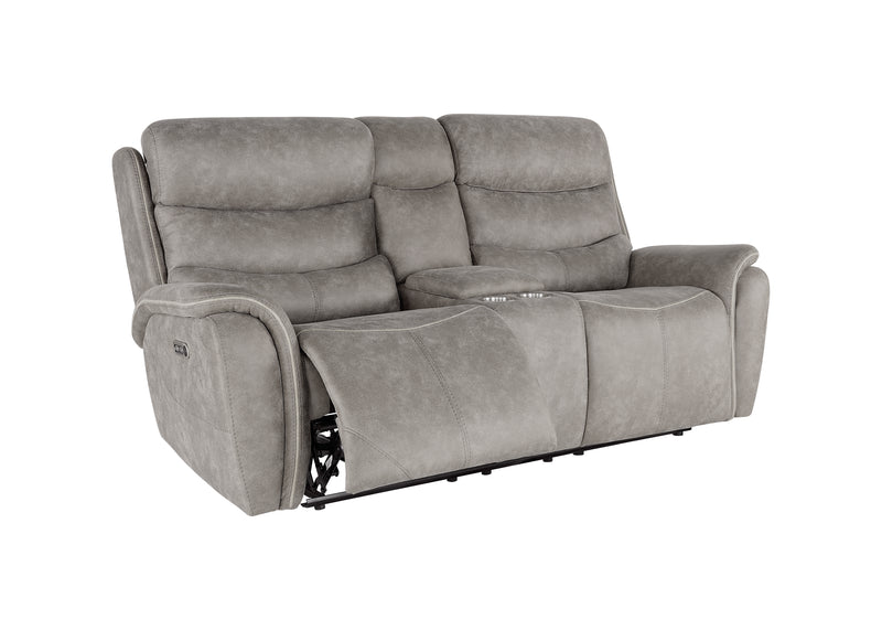 Kamari Console Loveseat W/Pwr Hr & Fr-Gray