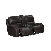 Brookings Console Loveseat W/ Dual Recliners-Charcoal