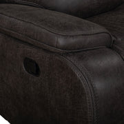 Brookings Console Loveseat W/ Dual Recliners-Charcoal